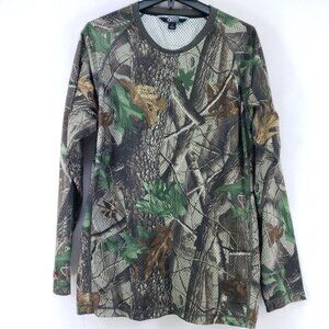 Gander Mountain Guide Series Mens Large Camo Mesh Shirt Long Sleeve Hunting Top